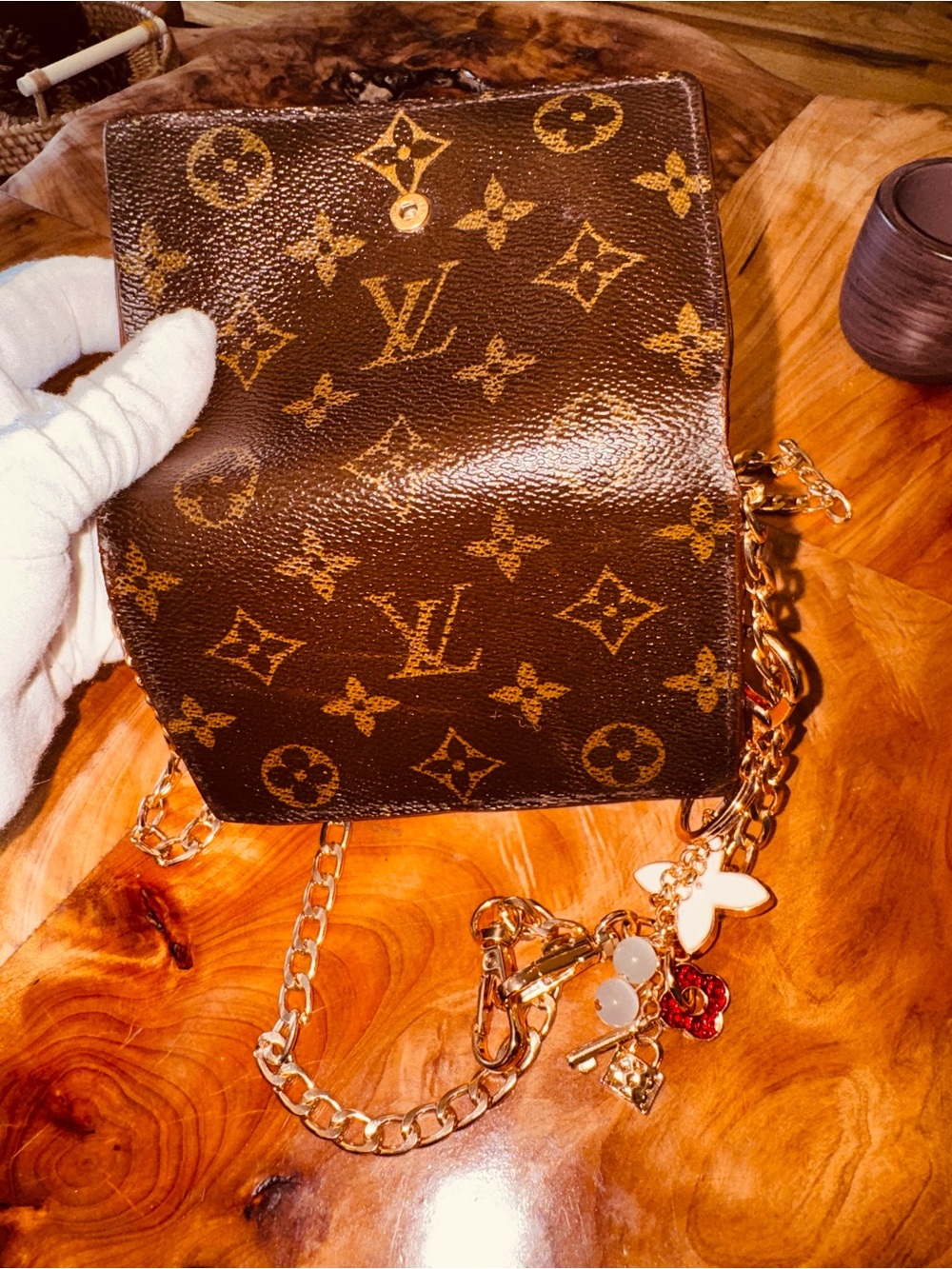 Louis Vuitton vintage monogram French kiss lock wallet, brown - Picture 9 of 16